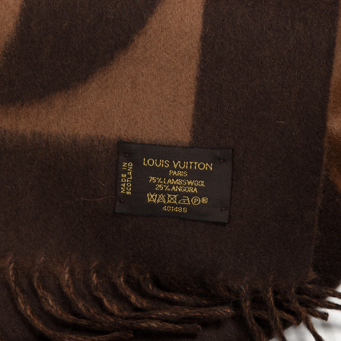 Lambswool Angora Cardiff Scarf Brown