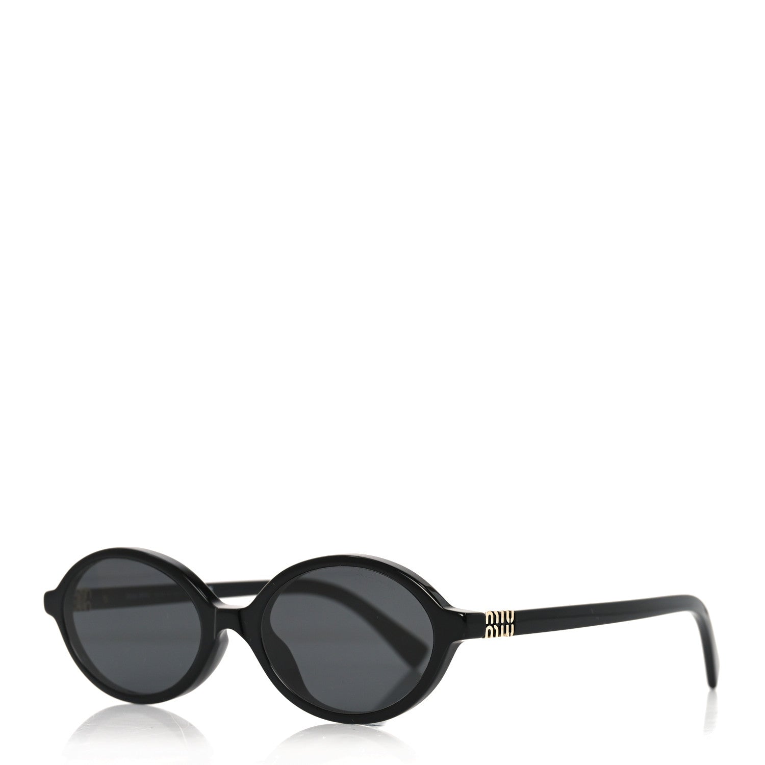 Miu Miu Acetate Oval Regard Sunglasses SMU04Z Slate Gray 1 of 7