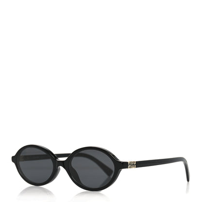 Miu Miu Acetate Oval Regard Sunglasses SMU04Z Slate Gray 1 of 7