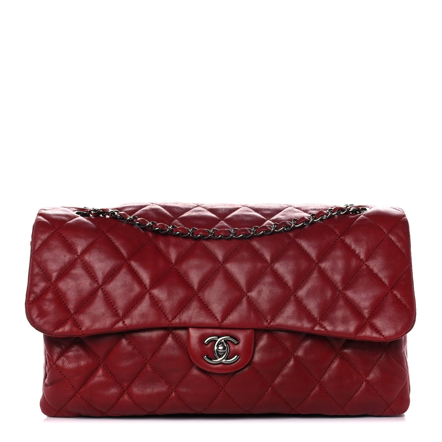 Chanel Lambskin Quilted Chanel 3 Maxi Flap Bag Red 1 of 9