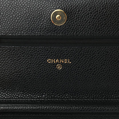 Chanel Caviar Quilted Wallet On Chain WOC Black 6 of 10