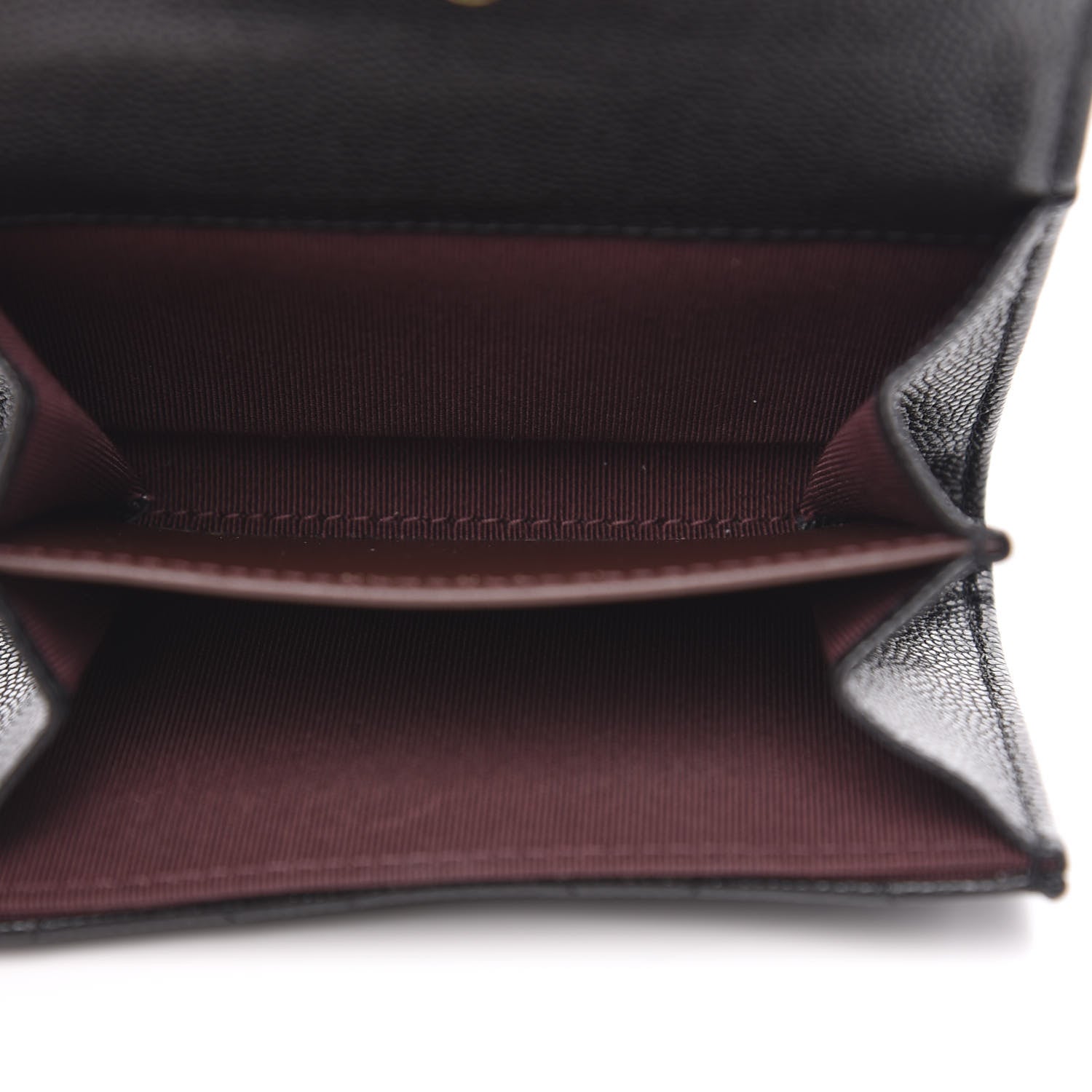 Chanel Caviar Quilted Flap Card Holder Chain Wristlet Black 5 of 8