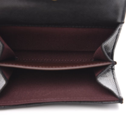 Chanel Caviar Quilted Flap Card Holder Chain Wristlet Black 5 of 8