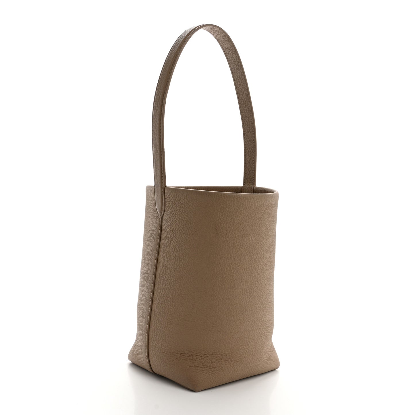 Grained Calfskin Small N/S Park Tote Dark Taupe