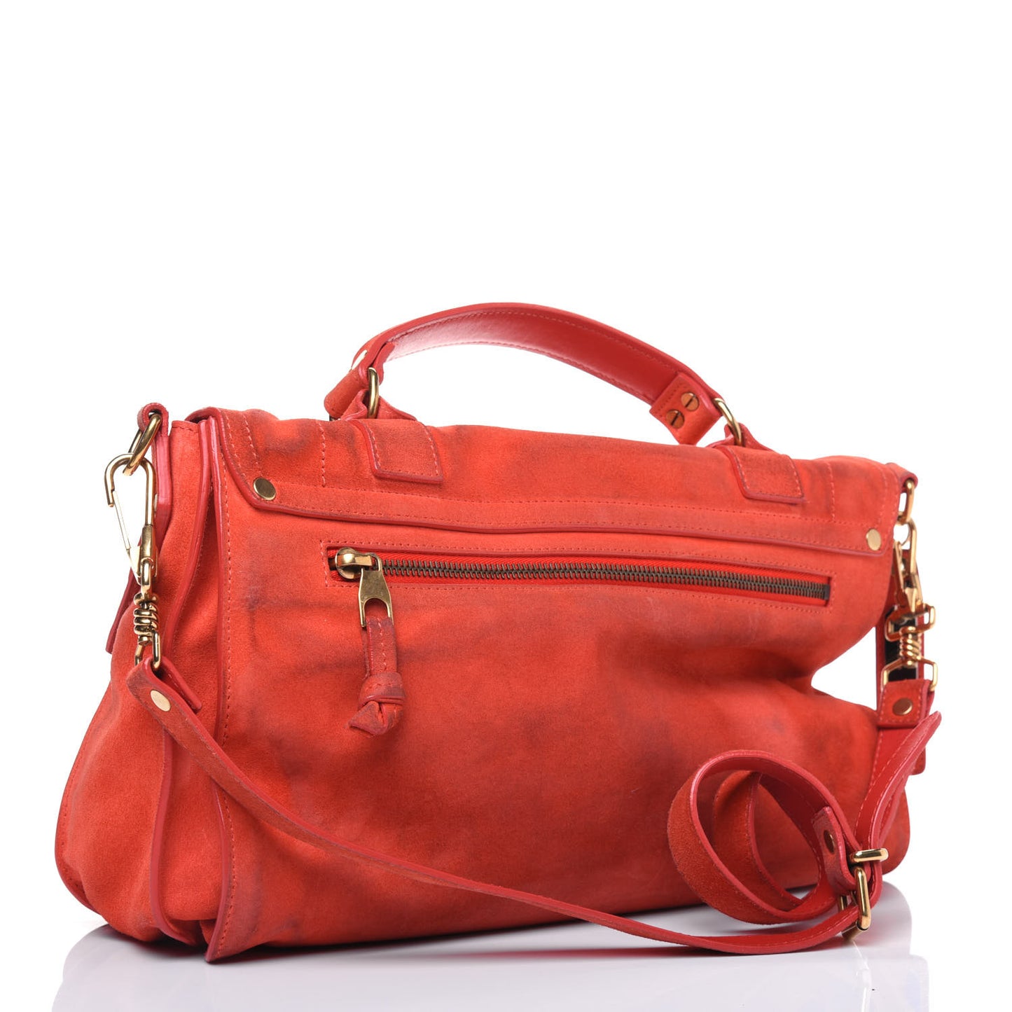 Suede Medium PS1 Satchel Poppy