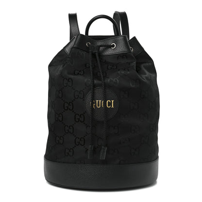 Gucci Econyl Nylon Monogram Off The Grid Drawstring Bucket Backpack Black 1 of 12