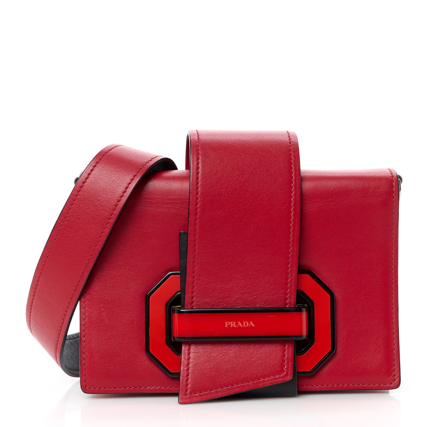 City Calf Plex Ribbon Bag Red