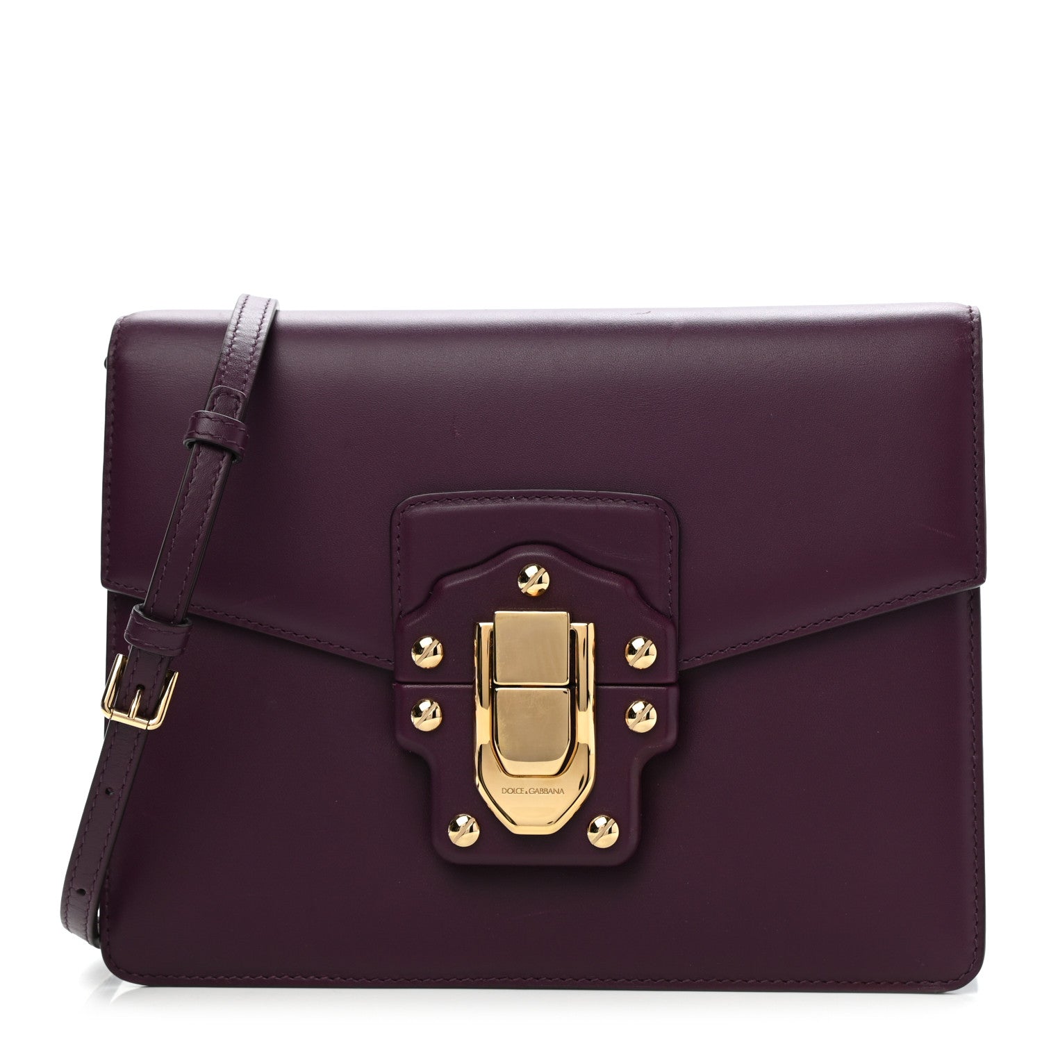 Dolce & Gabbana Calfskin Lucia Satchel Purple 2 of 12