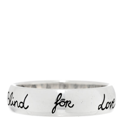 Gucci Sterling Silver Blind for Love Band Ring 53 6.25 1 of 4