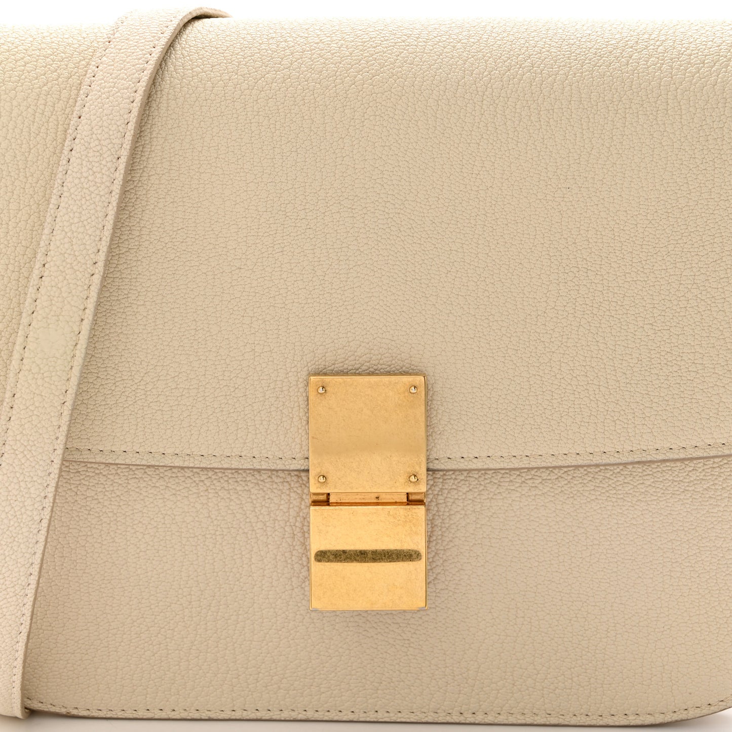 Liege Calfskin Medium Classic Box Flap Bag White