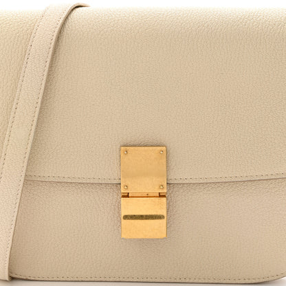 Celine Liege Calfskin Medium Classic Box Flap Bag White 8 of 11