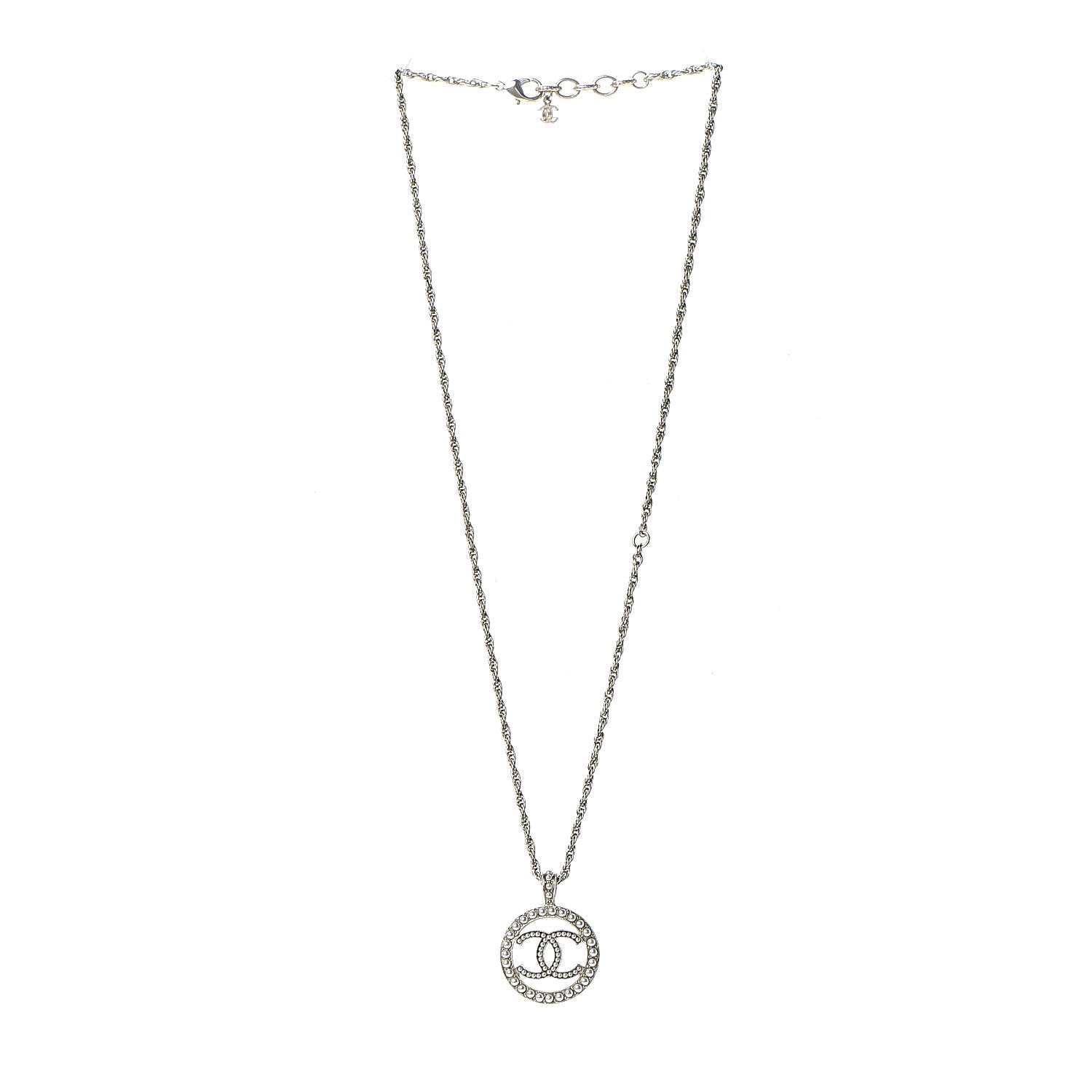 Chanel Pearl CC Round Pendant Necklace Gold 3 of 6