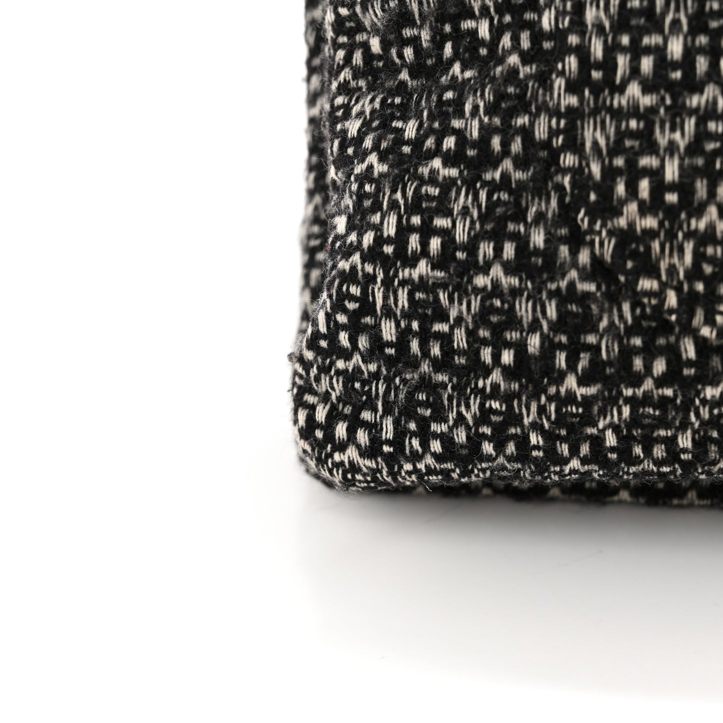 Sequin Tweed Icons Large Accordion 3 Flap Black