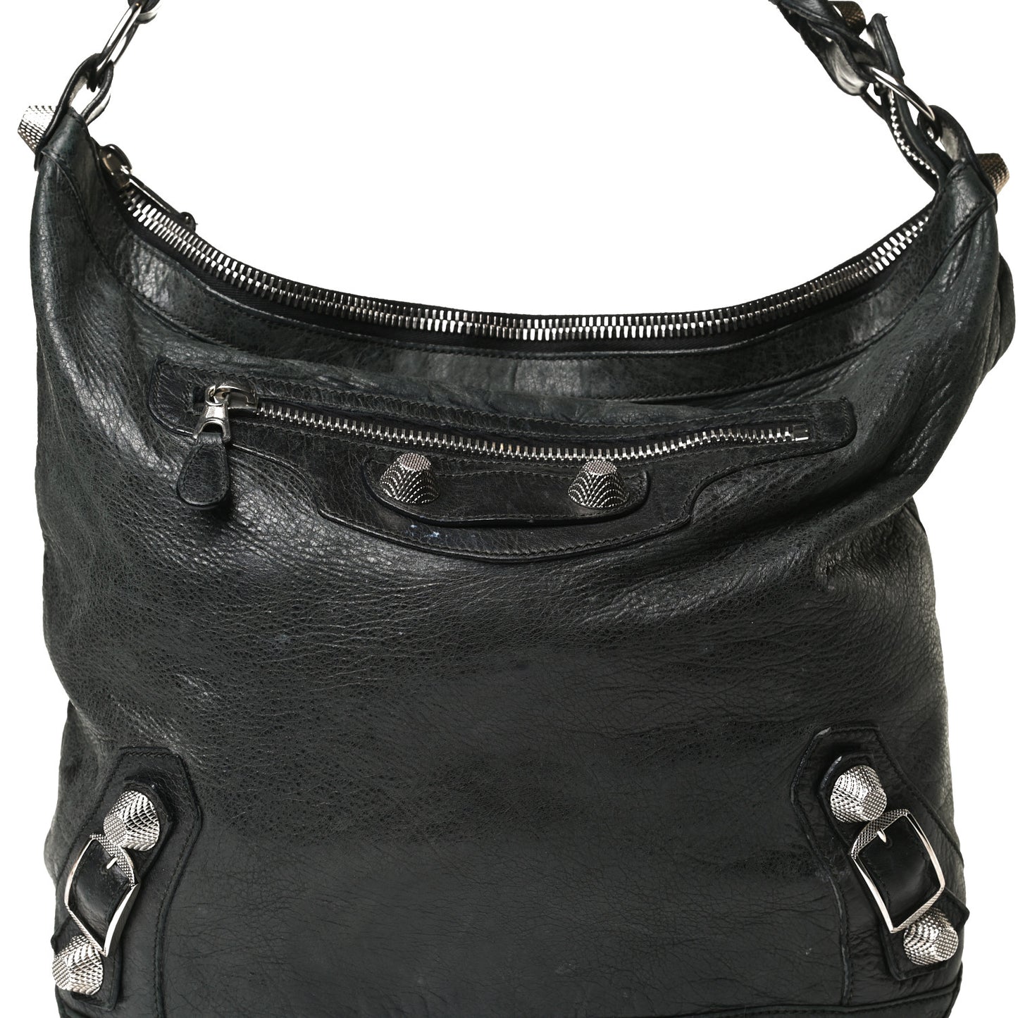 Chevre Giant 21 Silver Hardware Day Hobo Black