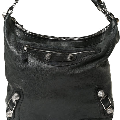 Balenciaga Chevre Giant 21 Silver Hardware Day Hobo Black 5 of 27