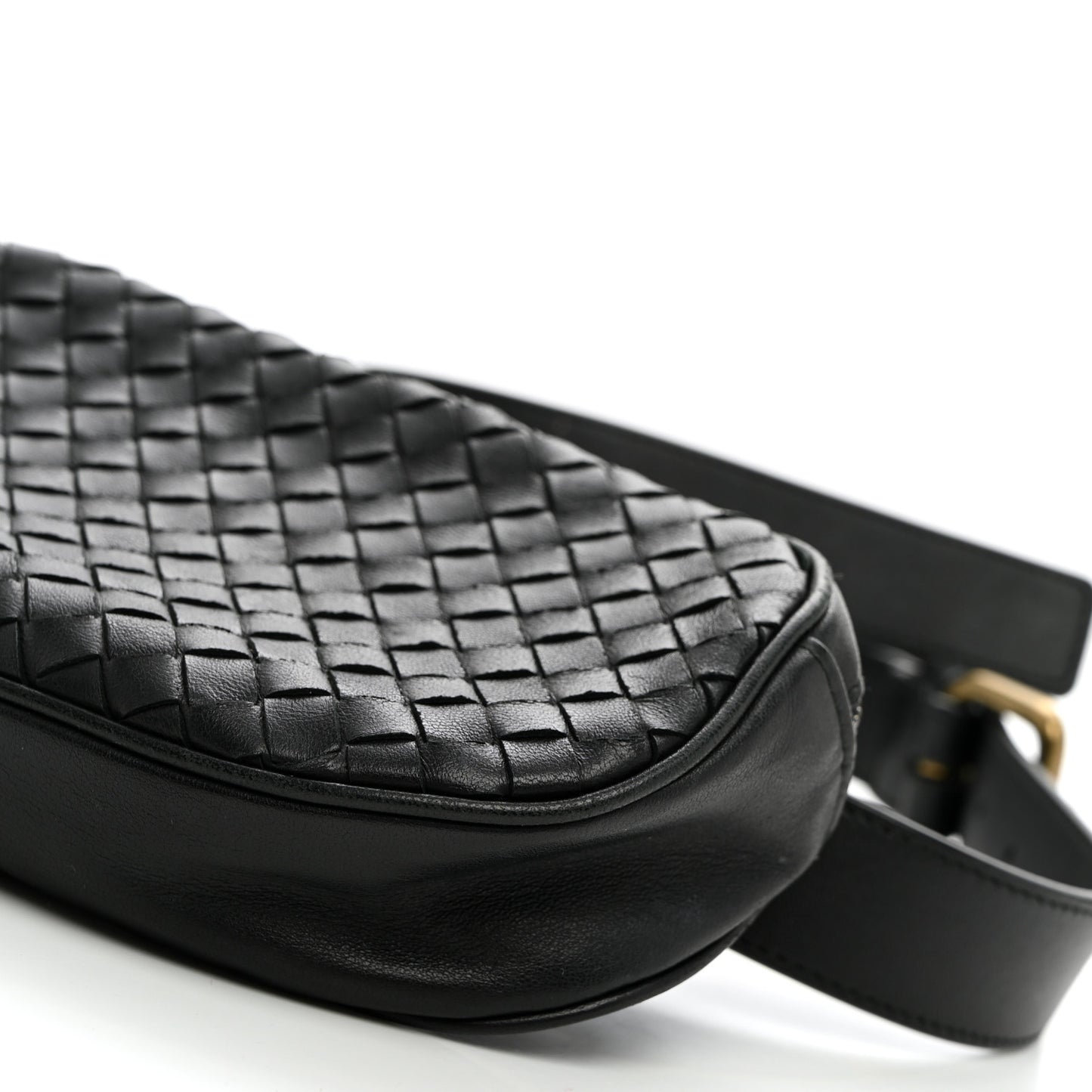 Nappa Intrecciato Belt Bag Black
