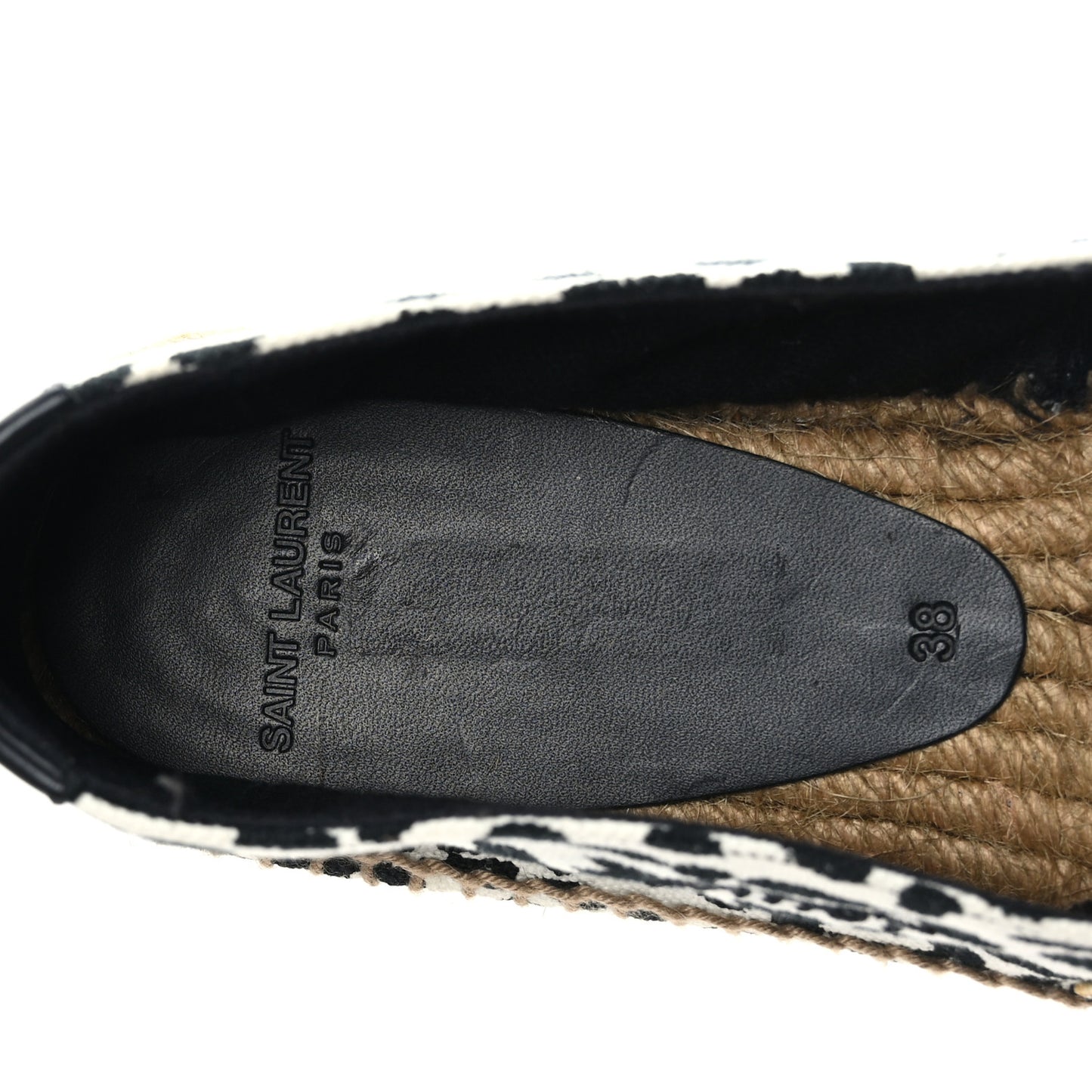 Canvas Leopard Print Espadrilles 38 Latte Black
