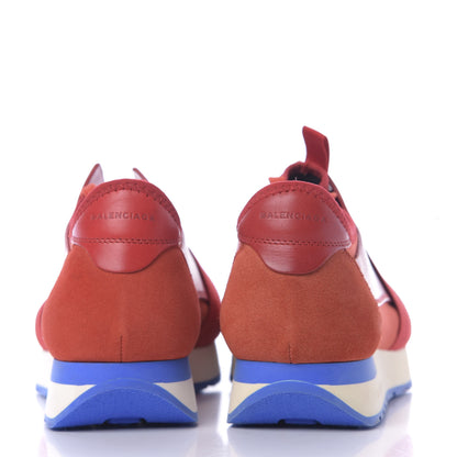Balenciaga Mesh Calfskin Neoprene Suede Womens Race Runner Sneakers 39 Rouge 7 of 10