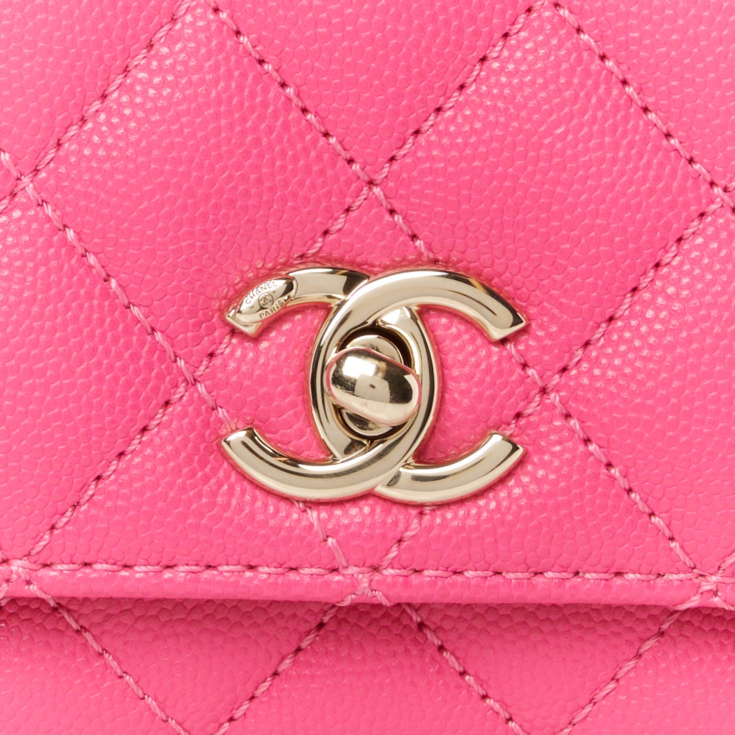 Caviar Quilted Extra Mini Coco Handle Flap Rose