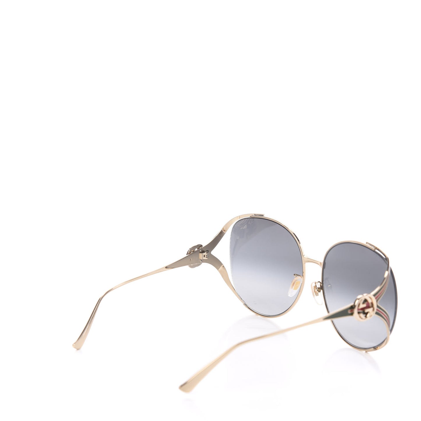 Metal Oversized Round Frame GG0225S Sunglasses Gold