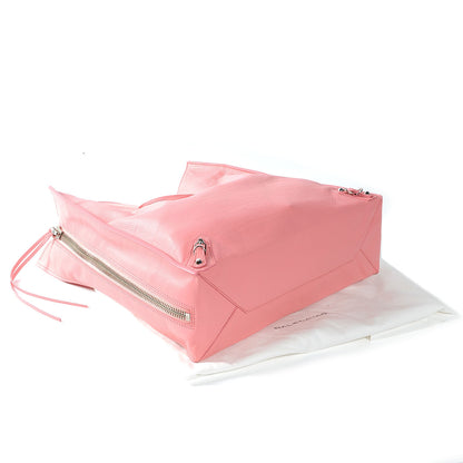 Balenciaga Veau Souple Papier Ledger Zip Around Rose Flamingo 4 of 7