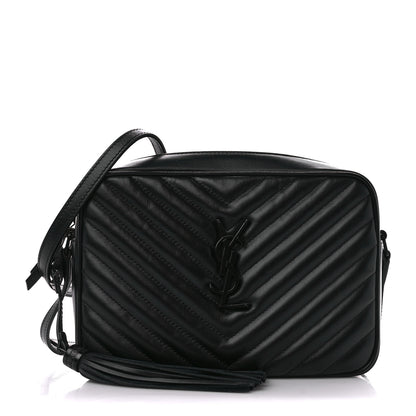 Saint Laurent Calfskin Matelasse Monogram Monochrome Lou Camera Bag Black 1 of 11