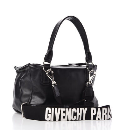 Givenchy Calfskin Medium Pandora Logo Strap Black 3 of 10