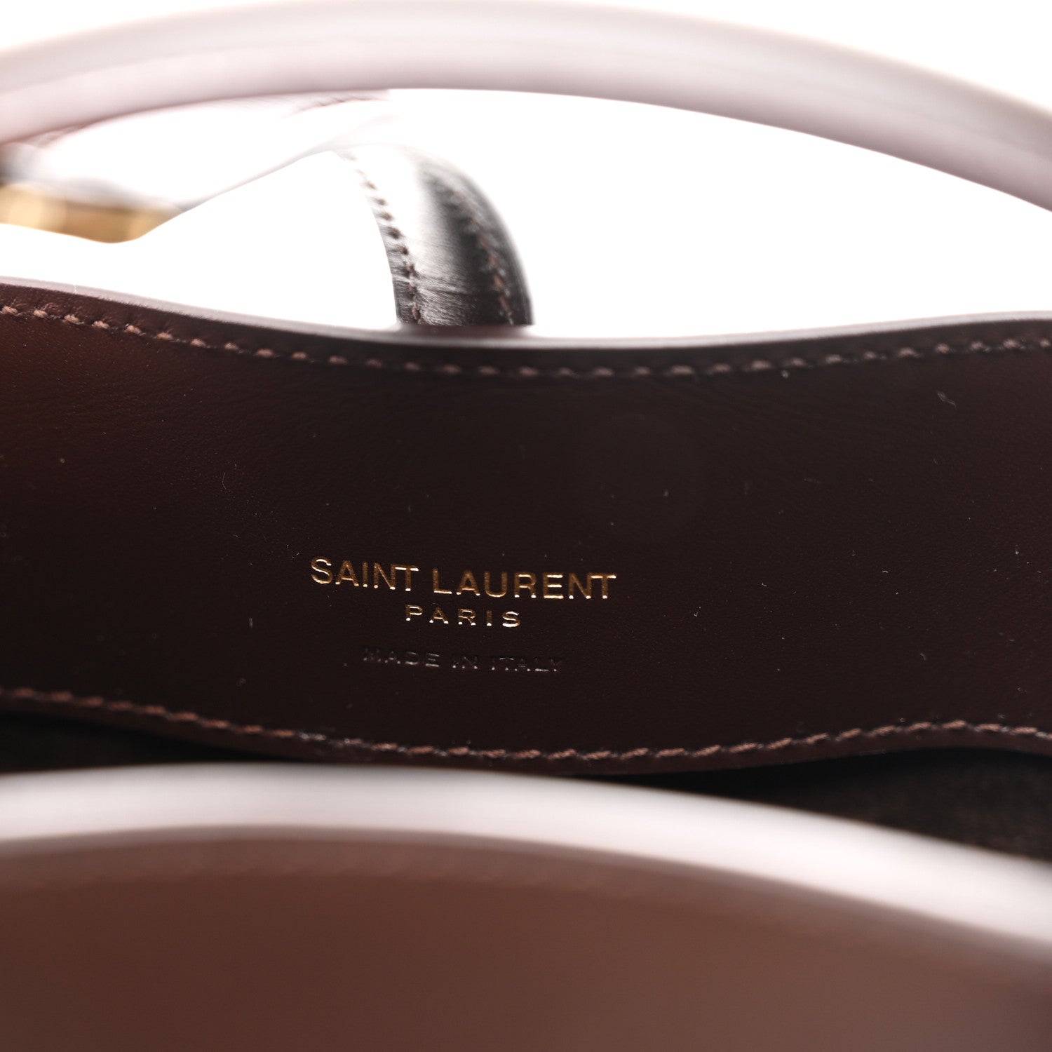 Saint Laurent Shiny Calfskin Le 37 Mini Bucket Bag Dark Sweet Chocolate 6 of 10