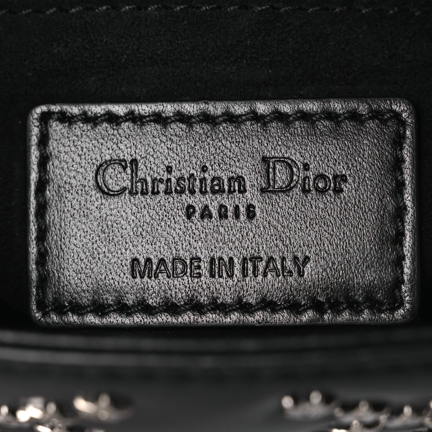 Christian Dior Lambskin Cannage Lucky Star Studded Mini Lady Dior Black Black 6 of 12