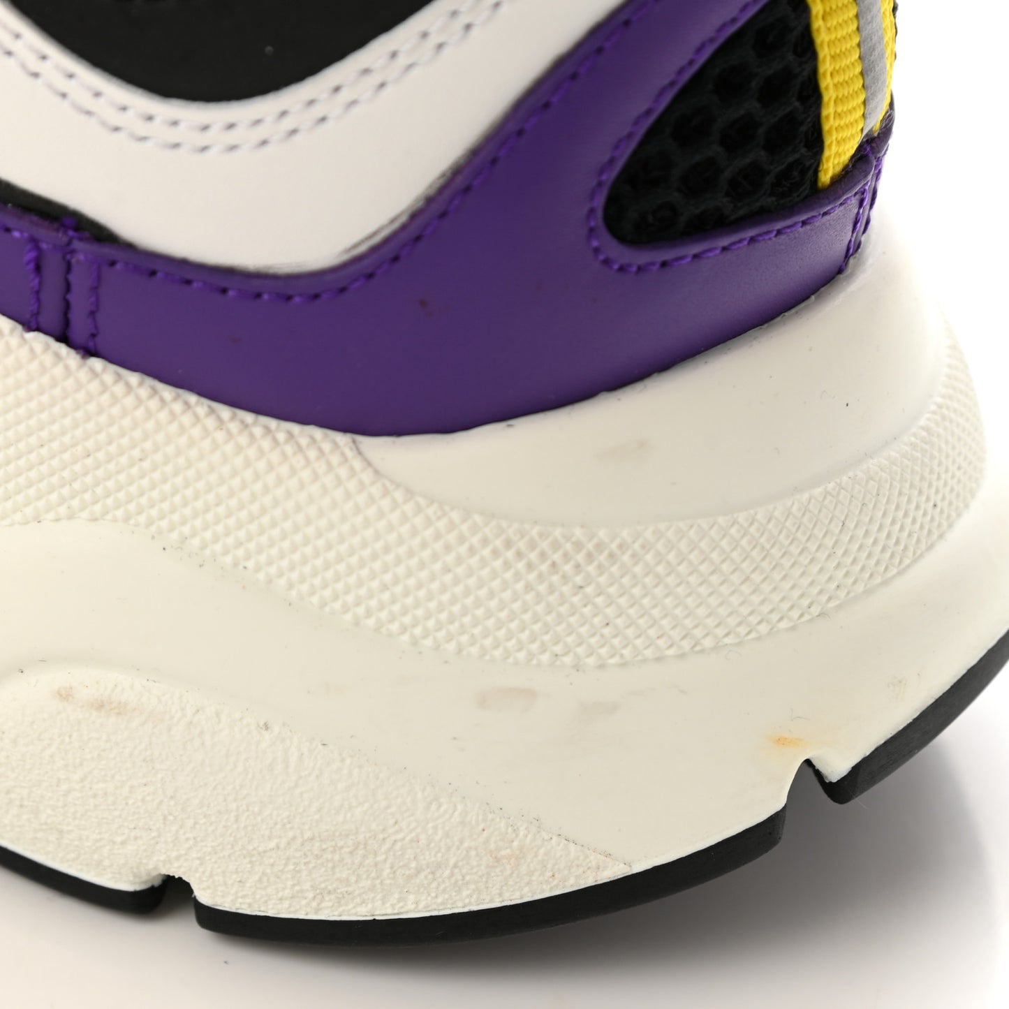 Technical Mesh Calfskin Mens B22 Sneakers 45 Violet White
