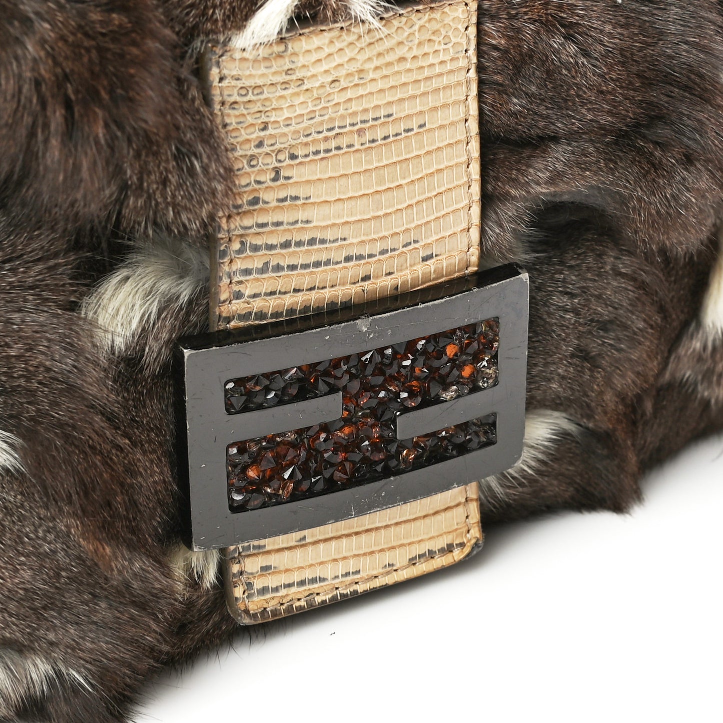 Rabbit Fur Mama Baguette Bag