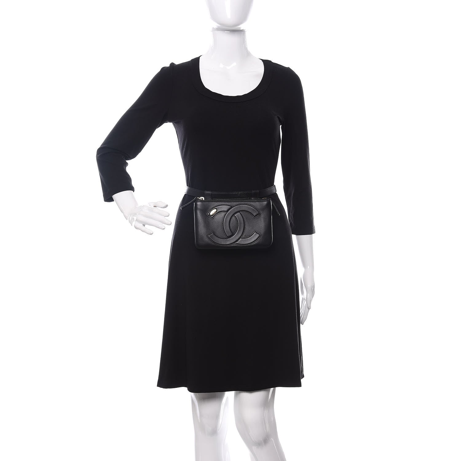 Chanel Lambskin CC Mania Waist Belt Bag Black 2 of 11