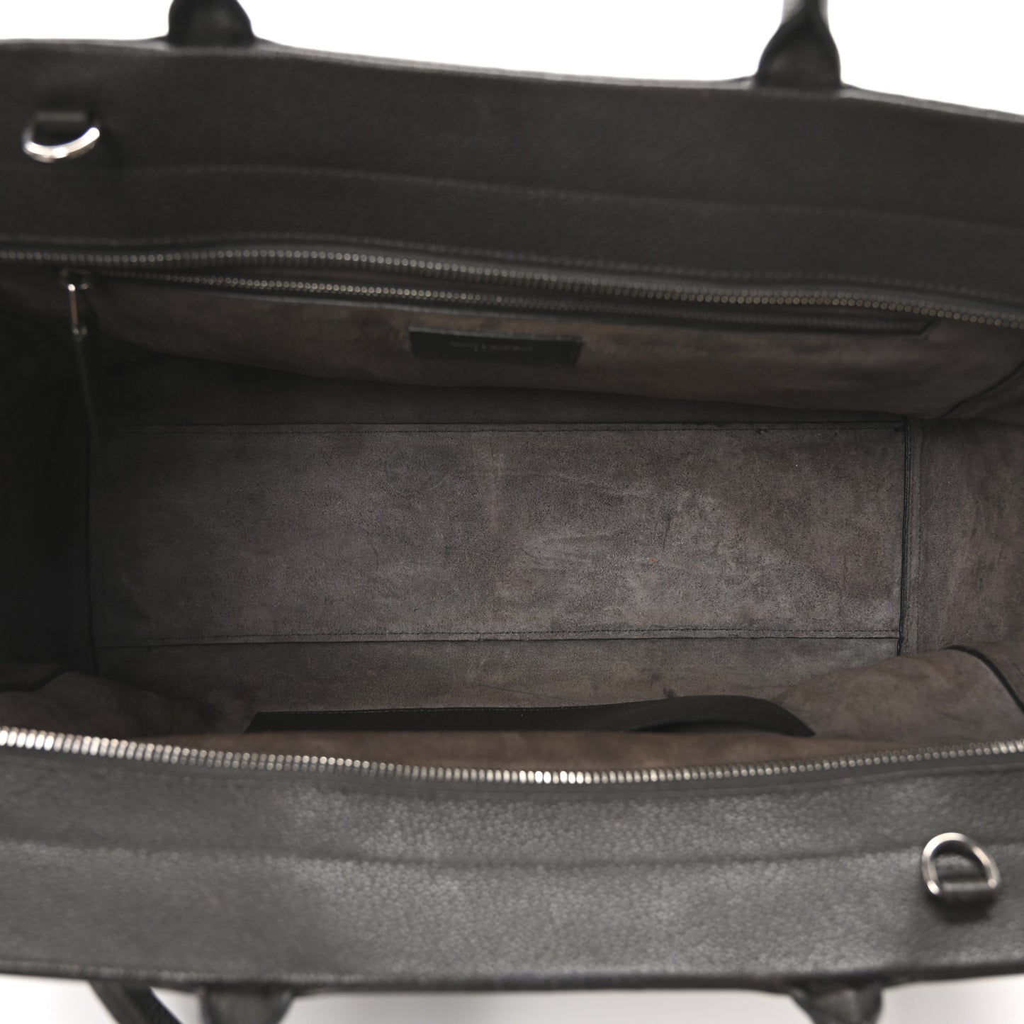 Grained Calfskin Medium Cabas Rive Gauche Coal