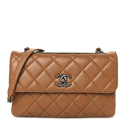 Chanel Lambskin Quilted Medium Trendy CC Flap Light Brown 1 of 10