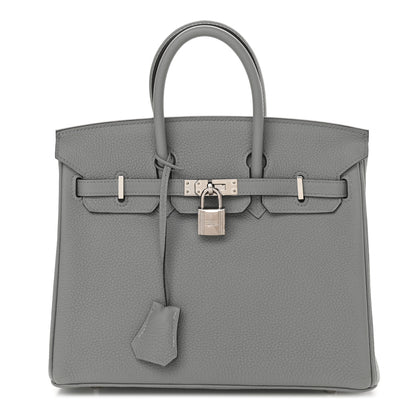 Hermes Togo Birkin 25 Gris Mouette 1 of 10