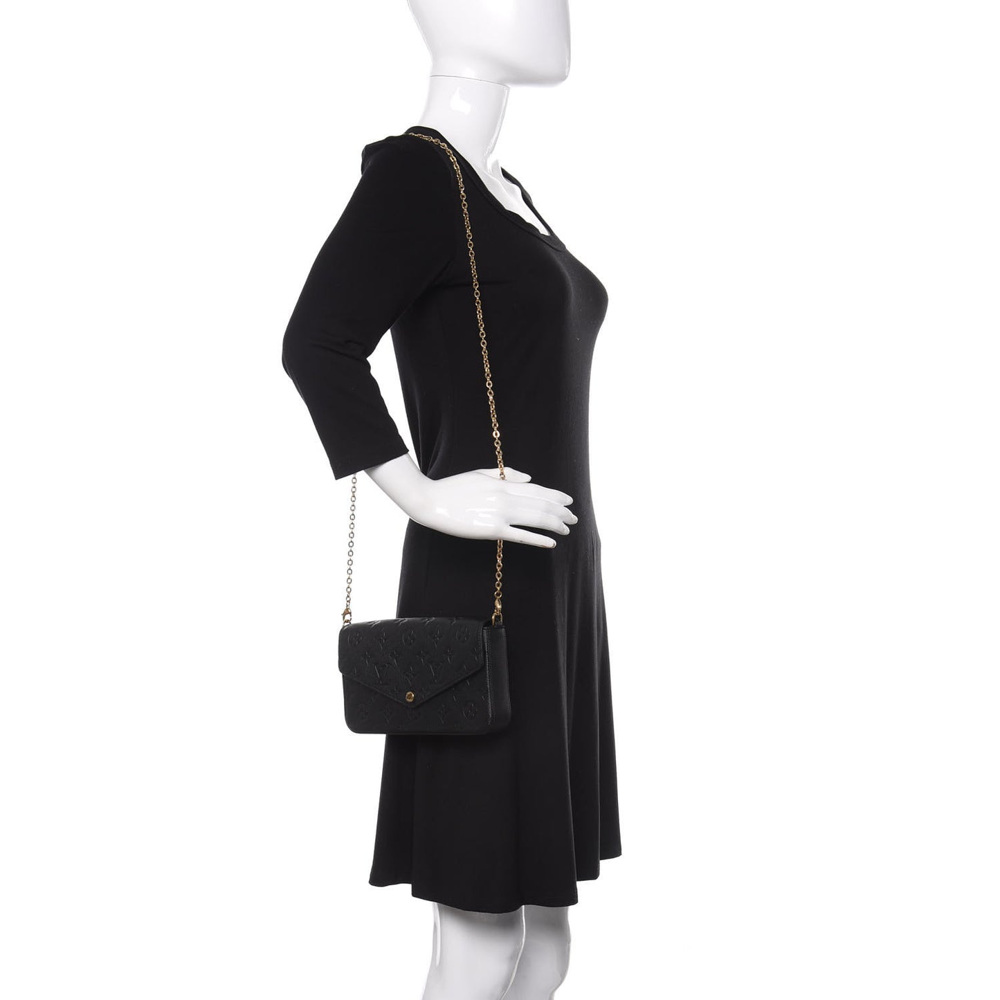 Empreinte Pochette Felicie Chain Wallet Black