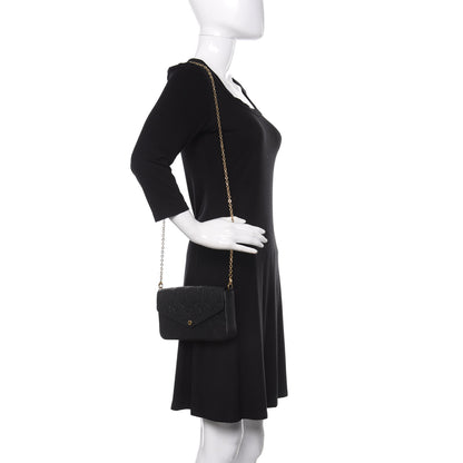 Louis Vuitton Empreinte Pochette Felicie Chain Wallet Black 2 of 10
