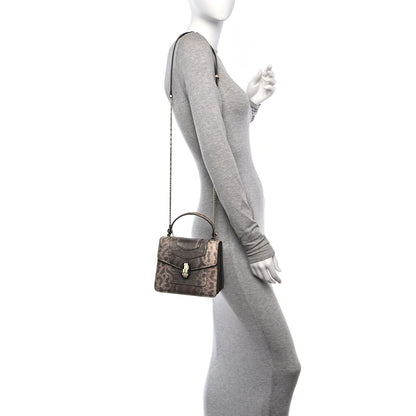 Bulgari Shiny Karung Serpenti Forever Top Handle Brown 2 of 12