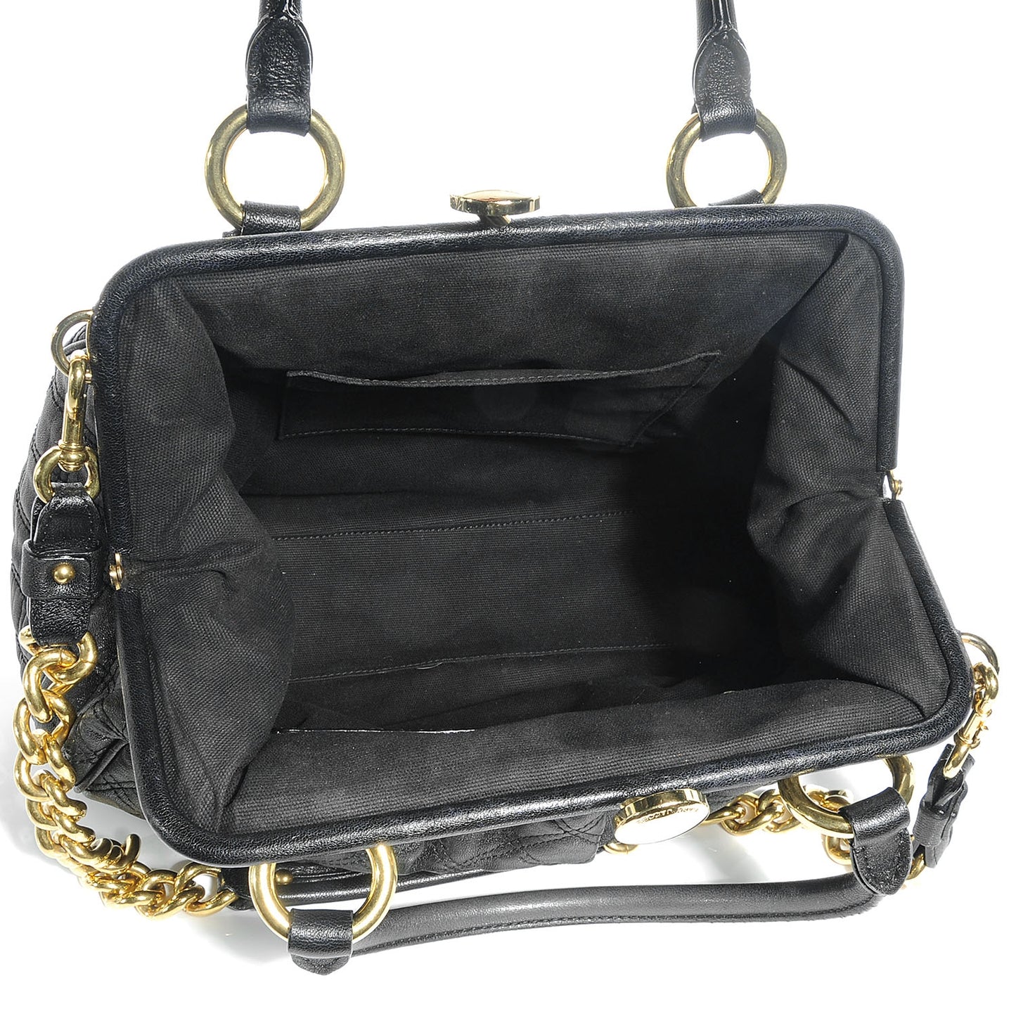 Quilted Leather Stam Black