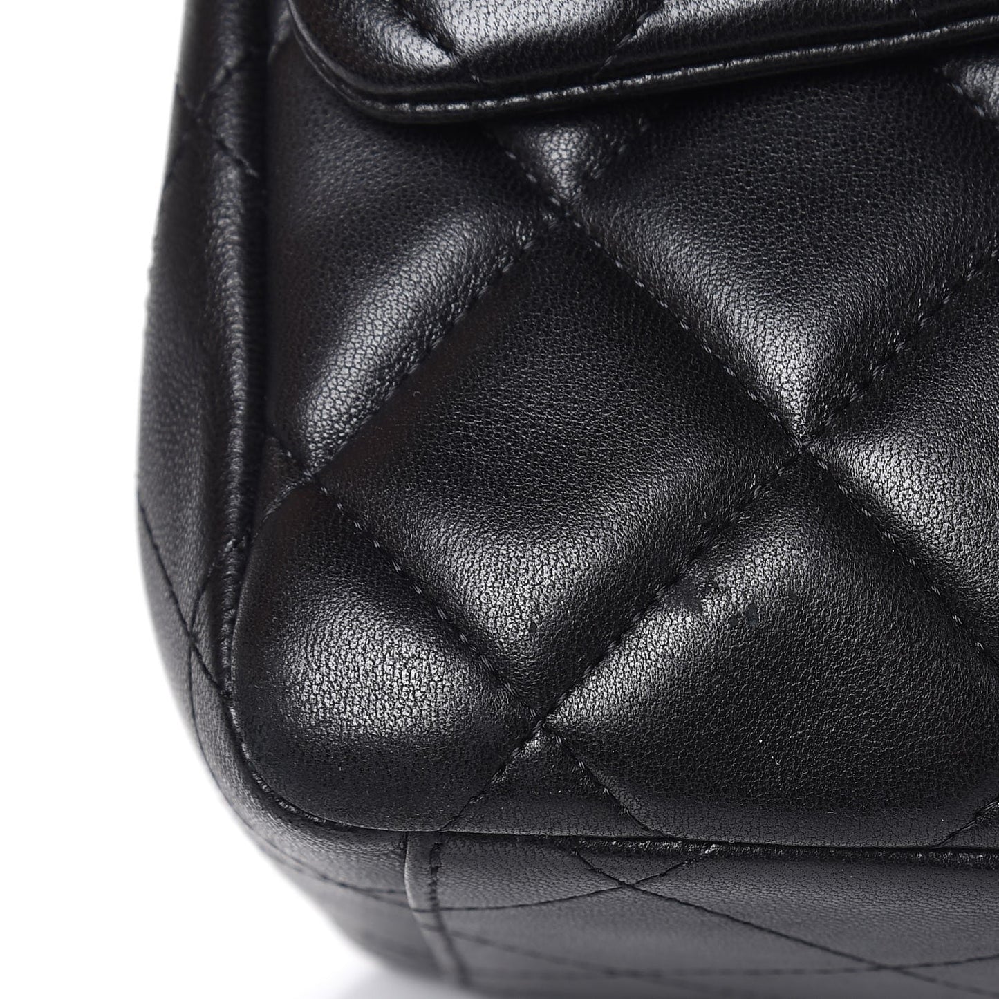 Lambskin Quilted Maxi Single Flap Black