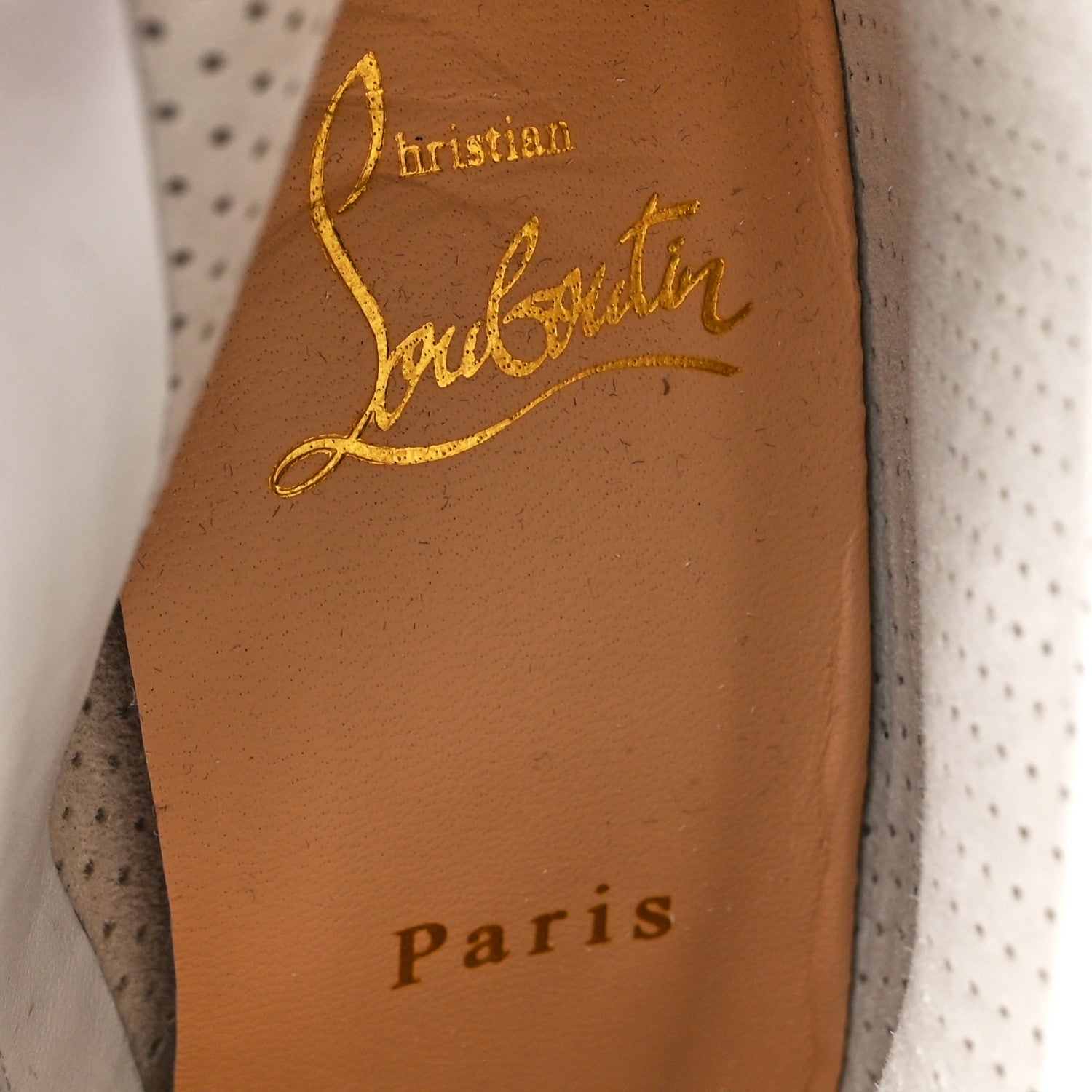 Christian Louboutin Calfskin Perforated So Kate Booty 100 Ankle Boots 37 Roccia 7 of 8