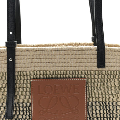 Loewe Raffia Square Small Basket Tote Bag Ombre Black 7 of 9