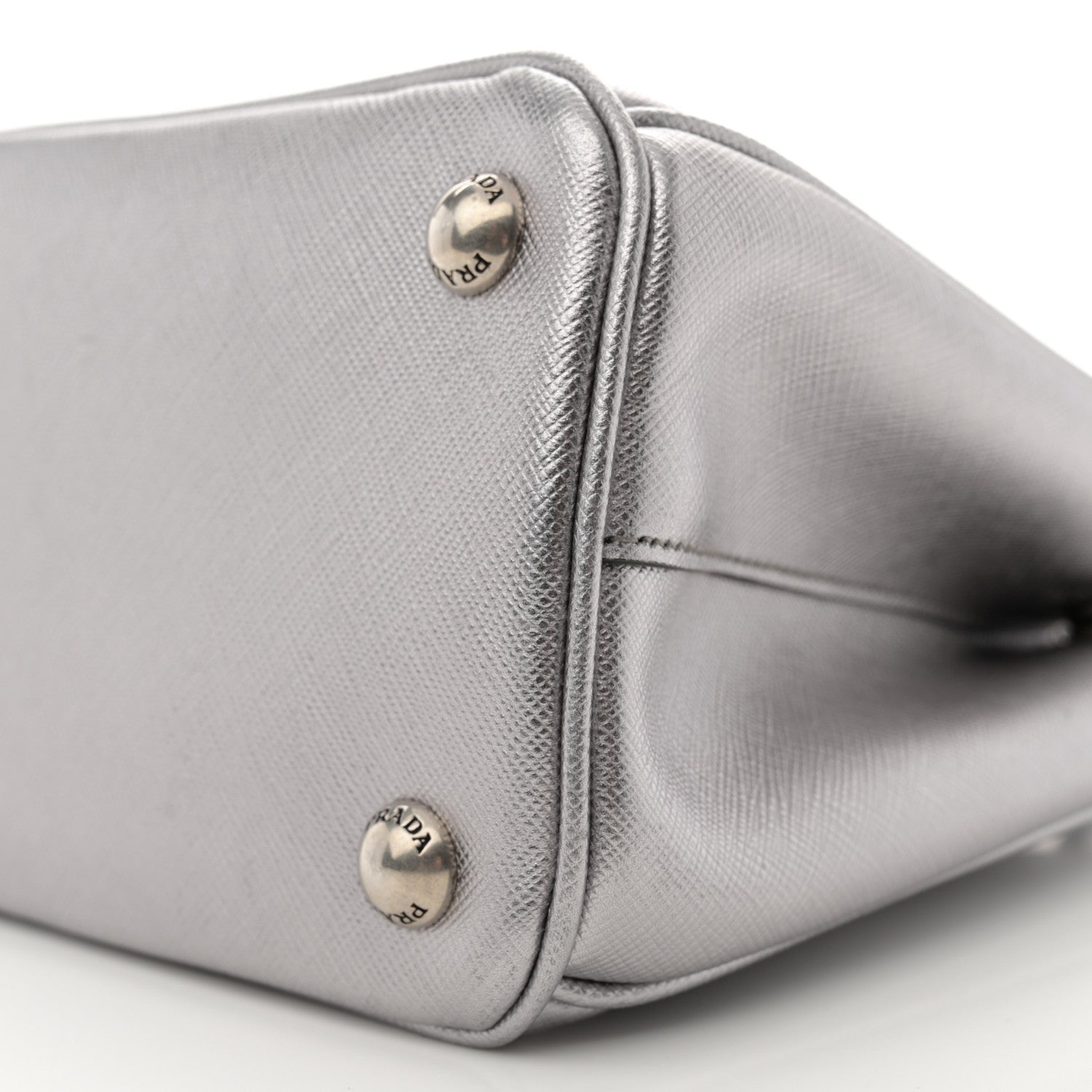 Prada Saffiano Lux Small Galleria Double Zip Tote Cromo 10 of 11