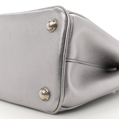 Prada Saffiano Lux Small Galleria Double Zip Tote Cromo 10 of 11