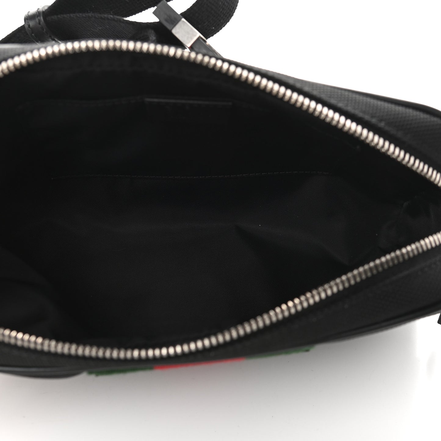 Canvas Web Slim Belt Bag Black