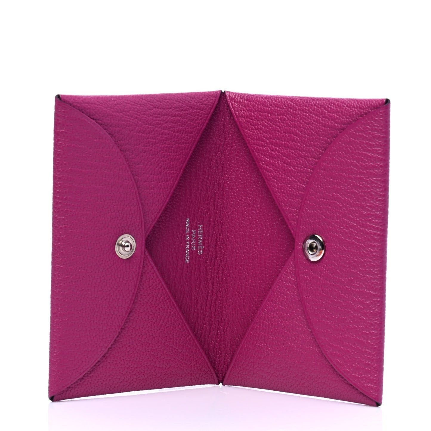 Chevre Mysore Calvi Card Case Rose Pourpre