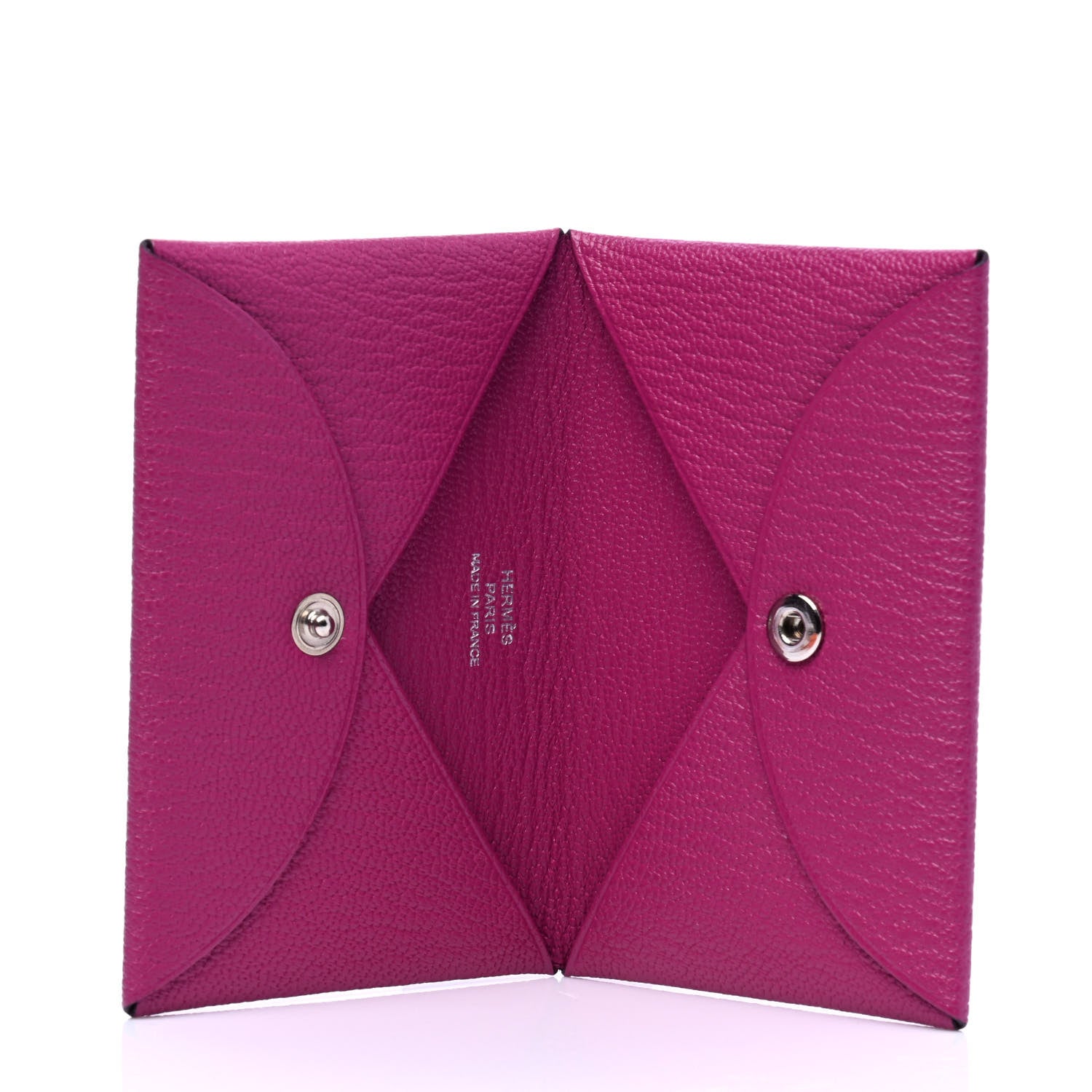 Hermes Chevre Mysore Calvi Card Case Rose Pourpre 3 of 5