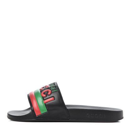 Gucci Nappa Original Gucci Mens Slide Sandals 8 Black 1 of 8