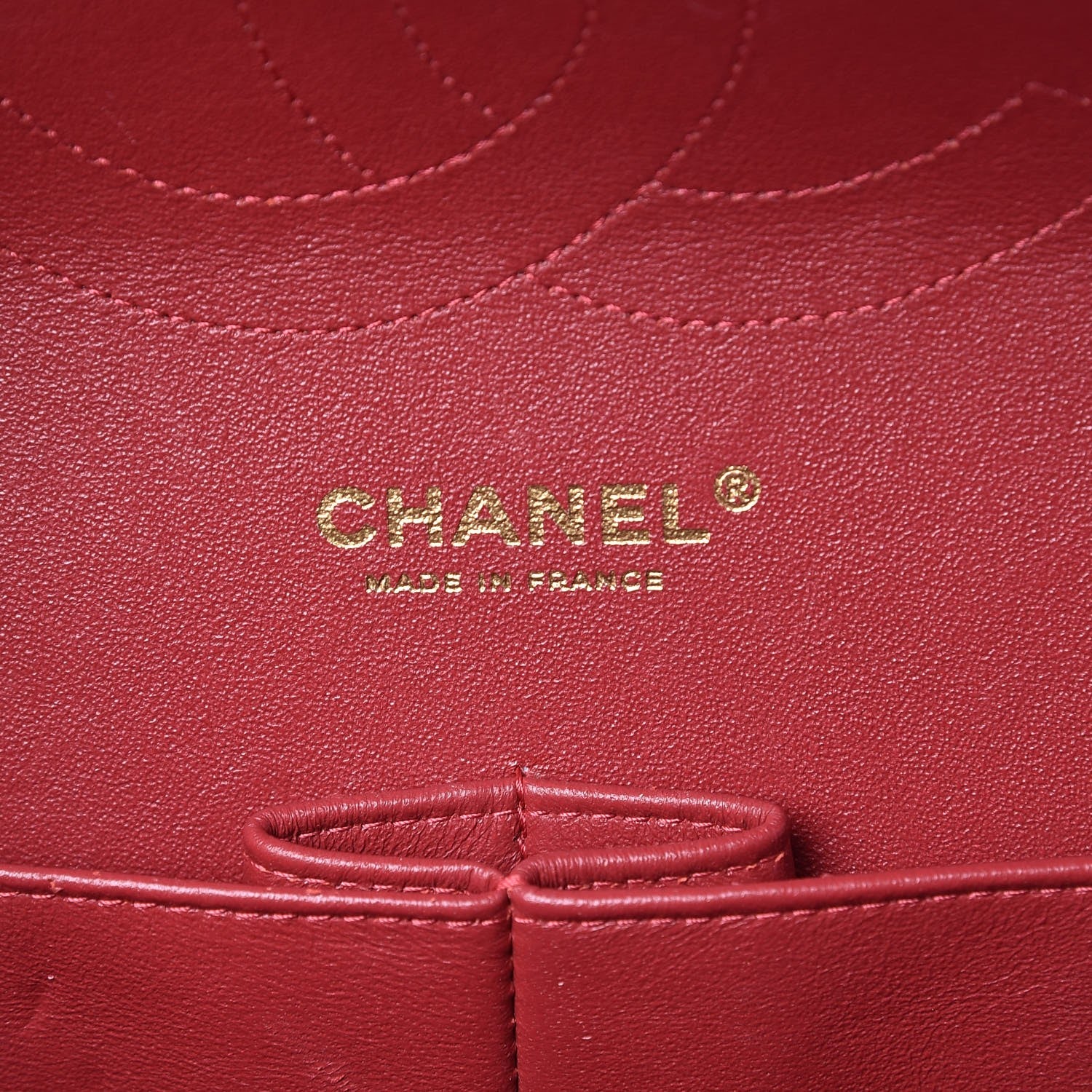 Chanel Lambskin Chevron Quilted Jumbo Double Flap Dark Red 7 of 15