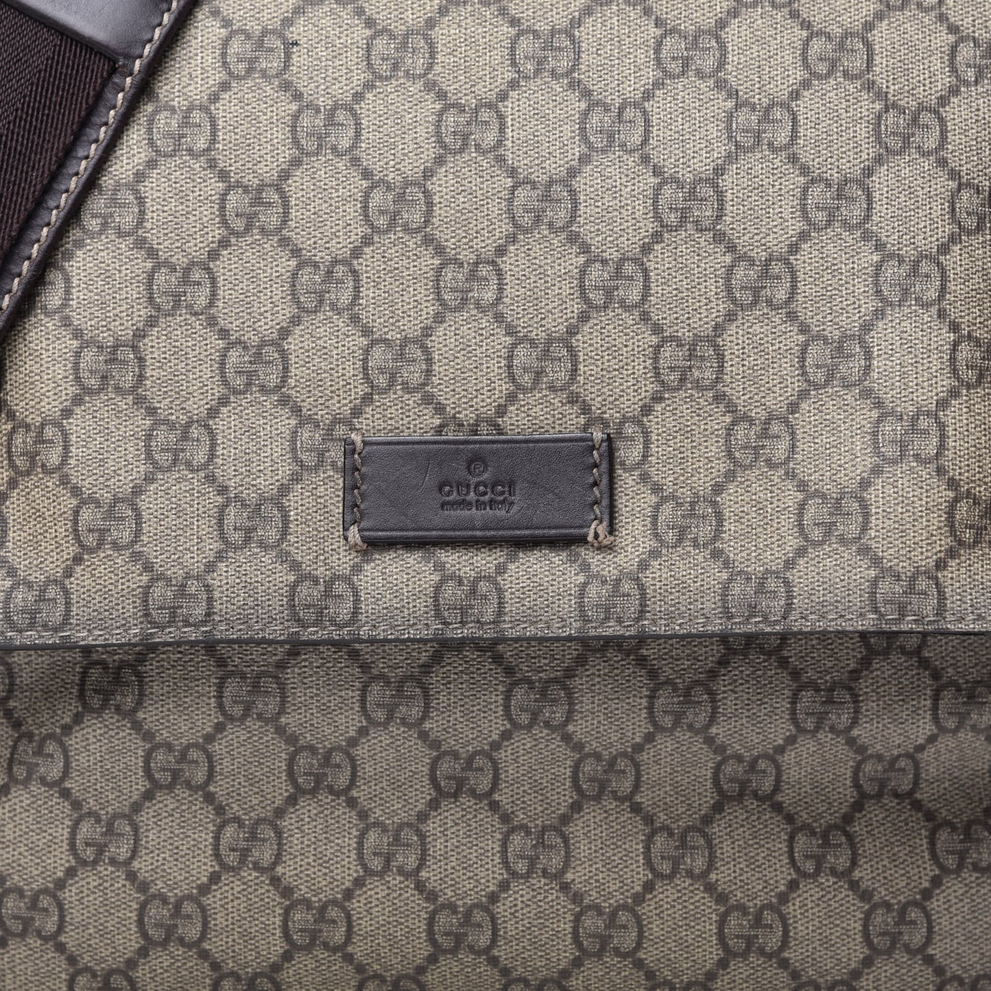 GG Plus Monogram Messenger Diaper Bag Dark Brown
